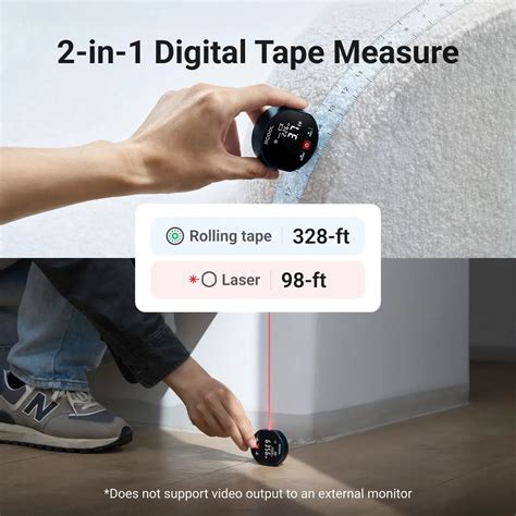 xCool 2-in-1 Rolling Tape Measure & Laser Tape Measure with Digital Re