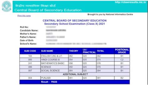 Image result for CBSE Class 12th Marksheet Science Student