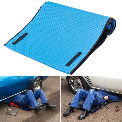 Automotive Creeper Pad Plaid Mechanic Rolling Working Floor Mat On The ...