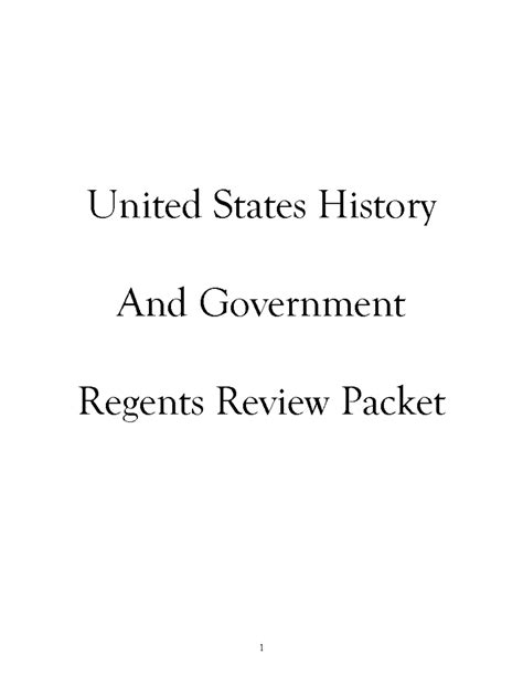 Us history review packet - United States History And Government Regents Review Packet Principles ...