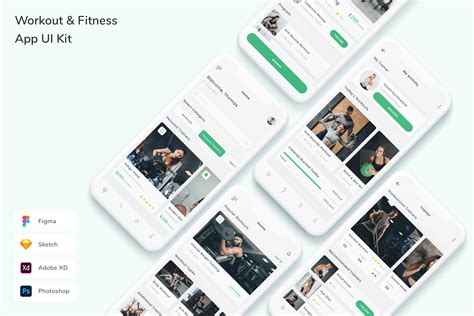 Workout & Fitness App UI Kit Graphic by betush · Creative Fabrica