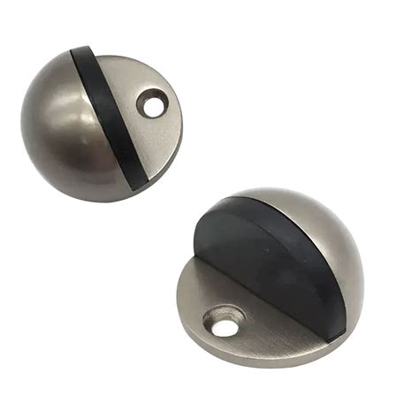 Orb Oval Floor Mounted Door Stop - Satin Finish