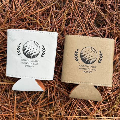 Golf Outing Custom Koozie - Personalized Golf Club Logo - Groovy Guy Gifts