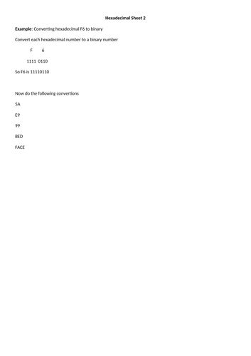 Image result for Binary Problem Sheets