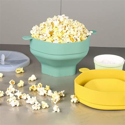 Amazon.com: Green Microwave Popcorn Popper Machine, Silicone Popcorn ...