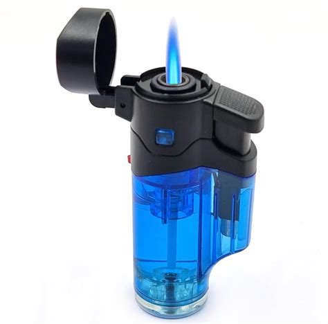 VIOVI Mini Torch Lighter with Clear Fuel Tank, Transparent Strong Body ...