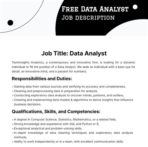 Data Analyst Job Description 的图像结果