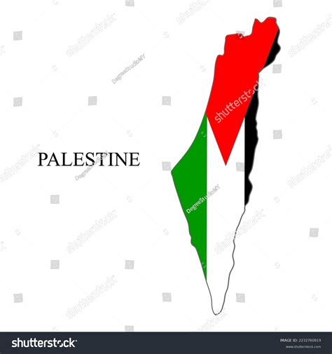 Palestine Map Vector Illustration Global Economy Stock Vector (Royalty Free) 2232760819 ...