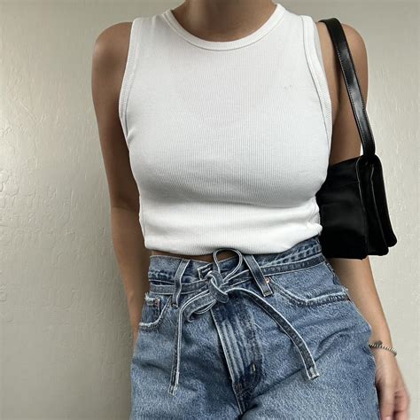 Zara Women's White Vest | Depop