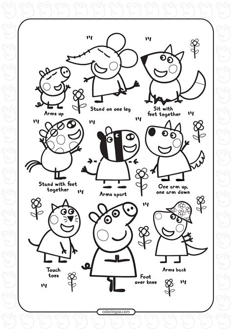 Peppa Pig Friends Coloring Pages