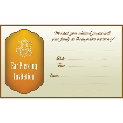 The Invitation Cards CUSTOMIZED Kaadhu Kuthu Vinayagar Themed Pack of ...