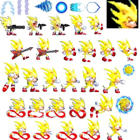 My custom super modern Sonic sprite sheet by shadowXcode on DeviantArt