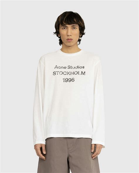 Acne Studios – Logo Long-Sleeve T-Shirt Optic White