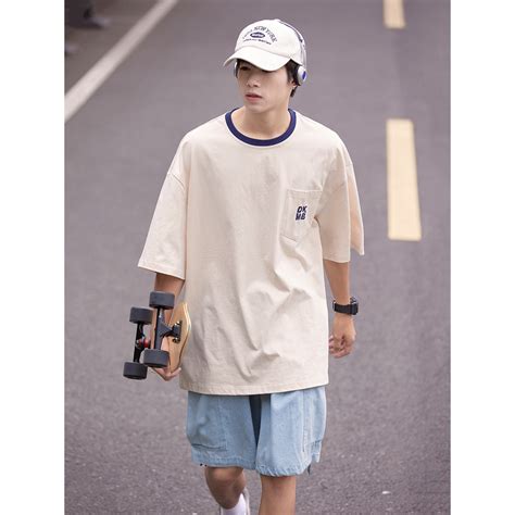 サマー刺繍Tシャツ ルーズ 夏物 2/13 mi2053167791510 | カジュアル KOREAN MENs ファッション ...