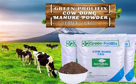 GREEN PROLIFIX Cow Dung Manure Powder, Gaay ka Khad, Dry Organic ...