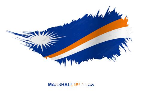 Flag of Marshall Islands in grunge style with waving effect. 19638895 ...