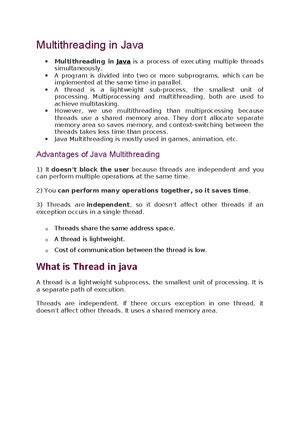 Java - IMPORTENT - RUNGTA COLLEGE OF SCIENCE & TECHNOLOGY DEPARTMENT OF ...