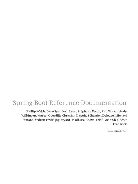 Image result for Spring Boot Docs Refrenece
