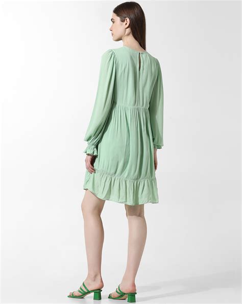 Green Fit & Flare Dress