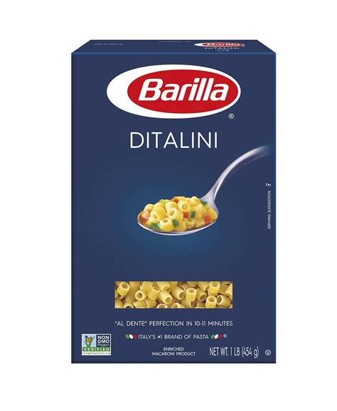 Barilla Ditalini Pasta - Authentic Italian Short Pasta for Soups and ...