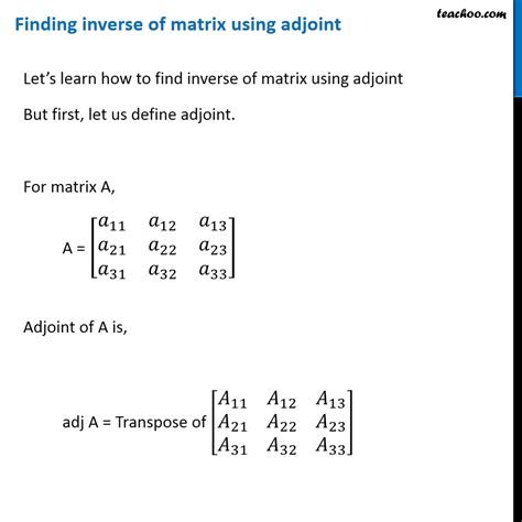 Image result for Adjoint Matrix Properties