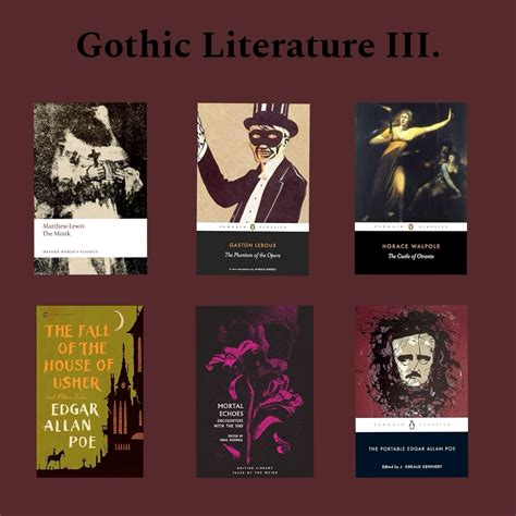 Gothic Literature | Bücher lesen, Buchlisten, Gute bücher zum lesen