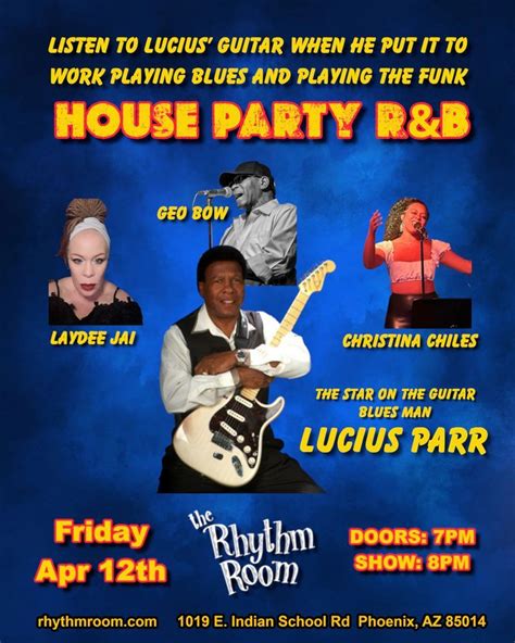 House Party R&B, Rhythm Room, Phoenix, 12 April 2024 | AllEvents.in