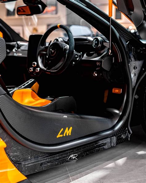 Luxurious McLaren Car Interior with Orange and Black Leather Trims
