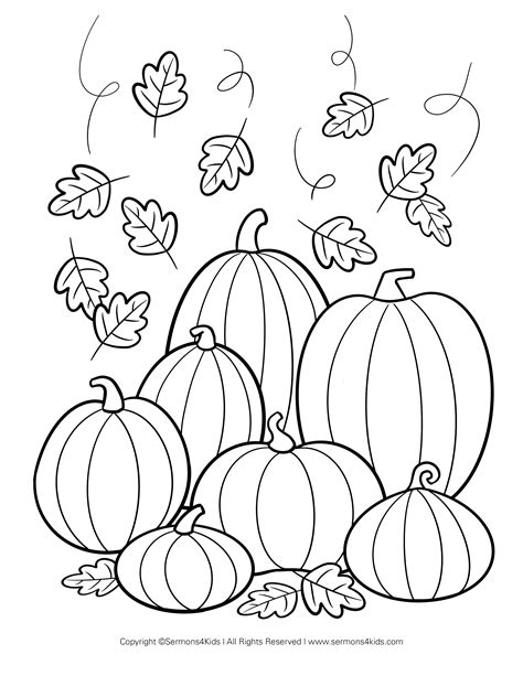 Pumpkin Coloring Pages Preschool