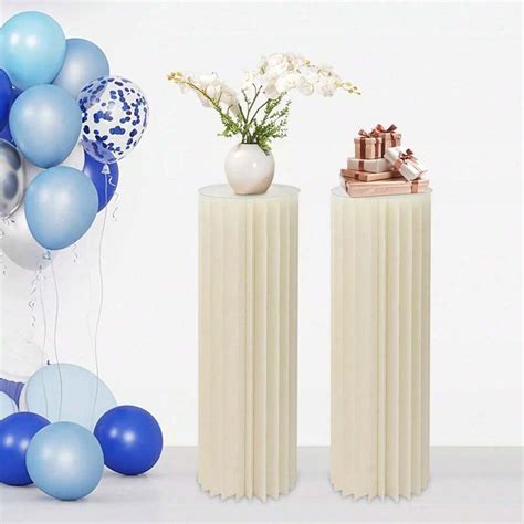 YIYIBYUS 2pcs Foldable Cardboard Centerpiece Display Cylinder Flowers ...