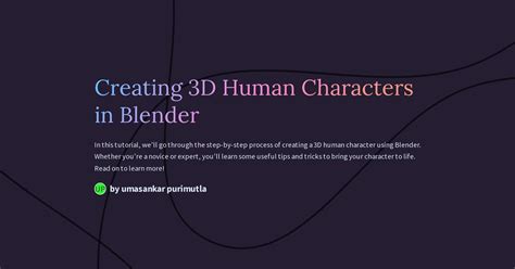 Image result for Person Blender Tutorial