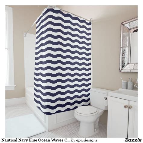 Navy Blue Shower Curtains | Zazzle