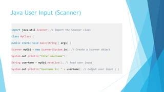 Image result for Java User Input Scanner