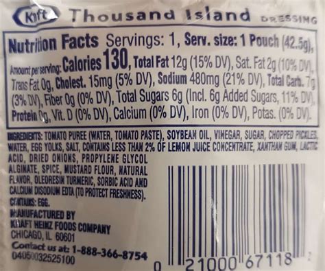 Wholesale Kraft Thousand Island Dressing Packets, 1.5 oz