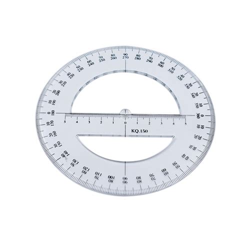 Nacpy 360 Degree Angle Measure Plastic Ruler Full Circle Protractor ...