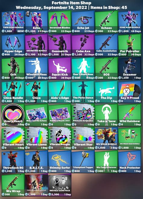 iFireMonkey on Twitter: "🛒 #Fortnite Item Shop ⏰ Wednesday, September 14, 2022 💚 Use code ...
