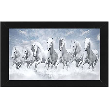 Masstone Animals Vastu Seven Horses Running Paper Poster (Multicolour ...