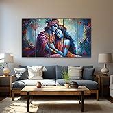 The Castle Decor Radha Krishna Wall Painting for Living Room Big Size ...