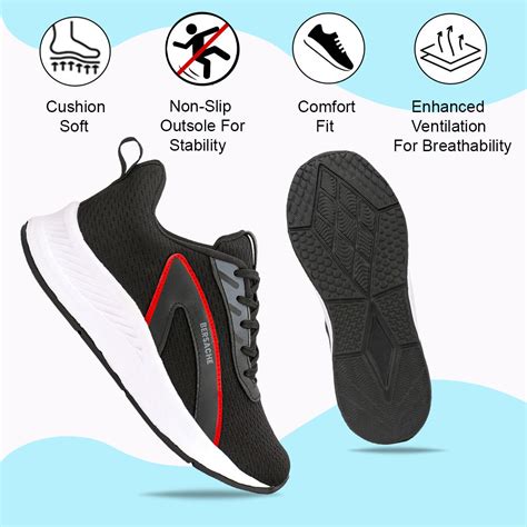 Bersache Lightweight Casual Sneaker Shoes For Men 8091-Black