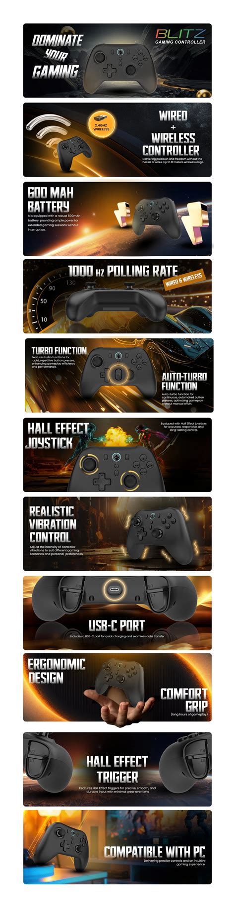 Buy Cosmic Byte Blitz Wireless Plus Grey Controller, Best Price