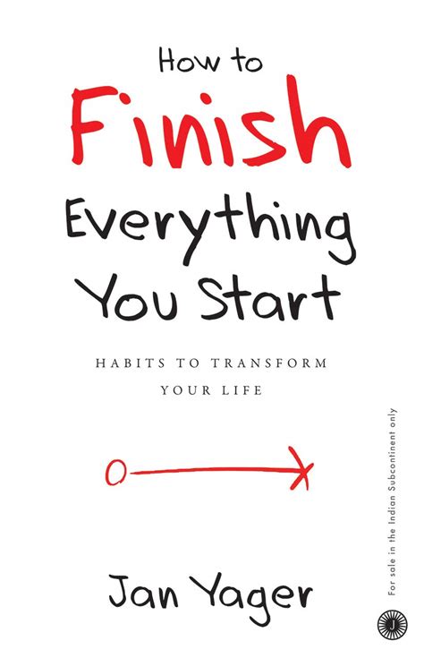 How to Finish Everything You Start : Jan Yager: Amazon.in: Books