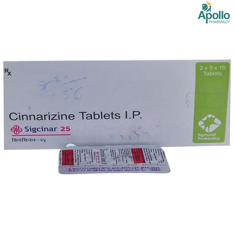 SIGCINAR 25MG TABLET | Uses, Side Effects, Price | Apollo Pharmacy