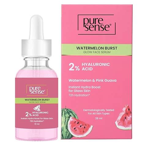 PureSense 2% Hyaluronic Acid Watermelon Burst Glow Face Serum for ...