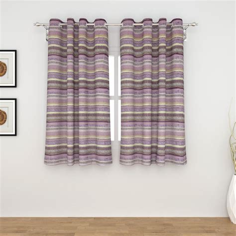Buy Summer Palace Multicolor Striped Cotton Window Curtain- 120 x 160 ...