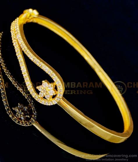 Buy Attractive Diamond Look Modern 1 Gram Gold Bracelet Online Shopping