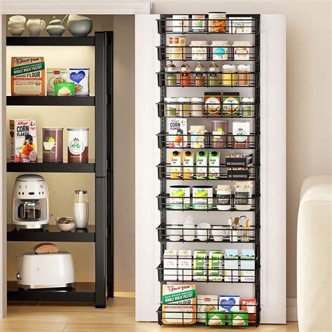 Amazon.com: EAOAK Over the Door Pantry Organizer, 10-Tier Adjustable ...