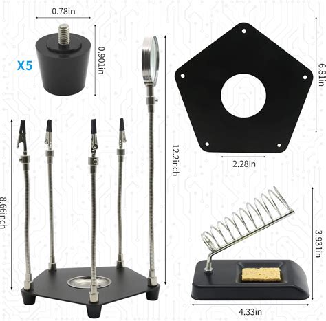 Buy Kaisiking Helping Hand Soldering Third Hand Soldering Tool PCB ...