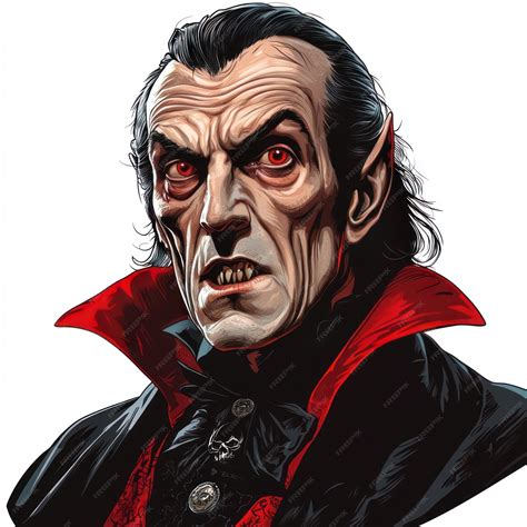 Vampire clip art isolated on white background | Premium AI-generated image