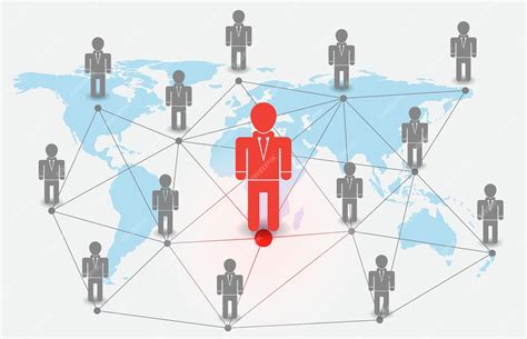 Plantilla de infografía de conexión de personas sociales con línea de ...