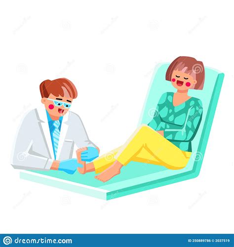 Podiatrist foot vector stock illustration. Illustration of foot - 250889786